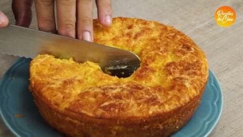 Receita Bolo de Milho com Flocão para o Lanche