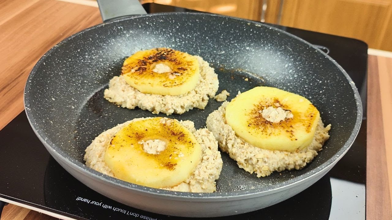 Receita de Aveia e Maçã Sem farinha sem açúcar