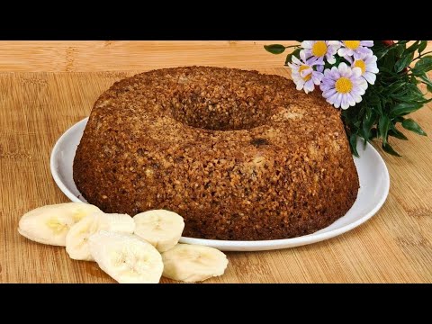 Bolo de banana FIT integral 🍌 sem glúten e sem açúcar