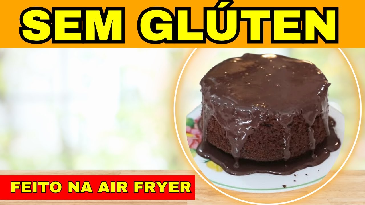 BOLO DE CACAU FOFINHO NA AIR FRYER! Sem Glúten, Sem Banana, Sem Aveia, Sem Adição de Açúcar!