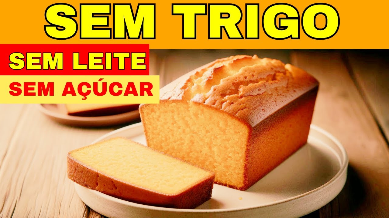 Bolo de Laranja Sem Trigo e Sem Leite ZERO AÇÚCAR