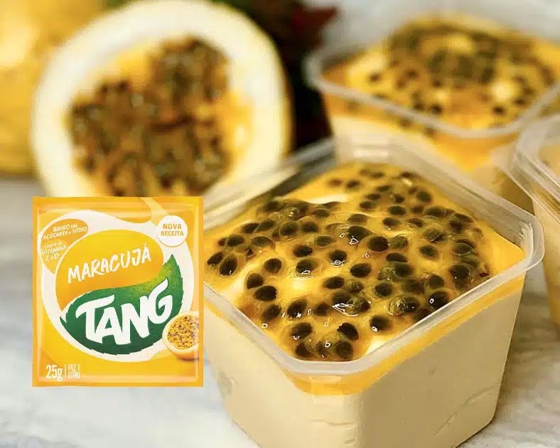 Receita de Mousse de Maracujá com Tang