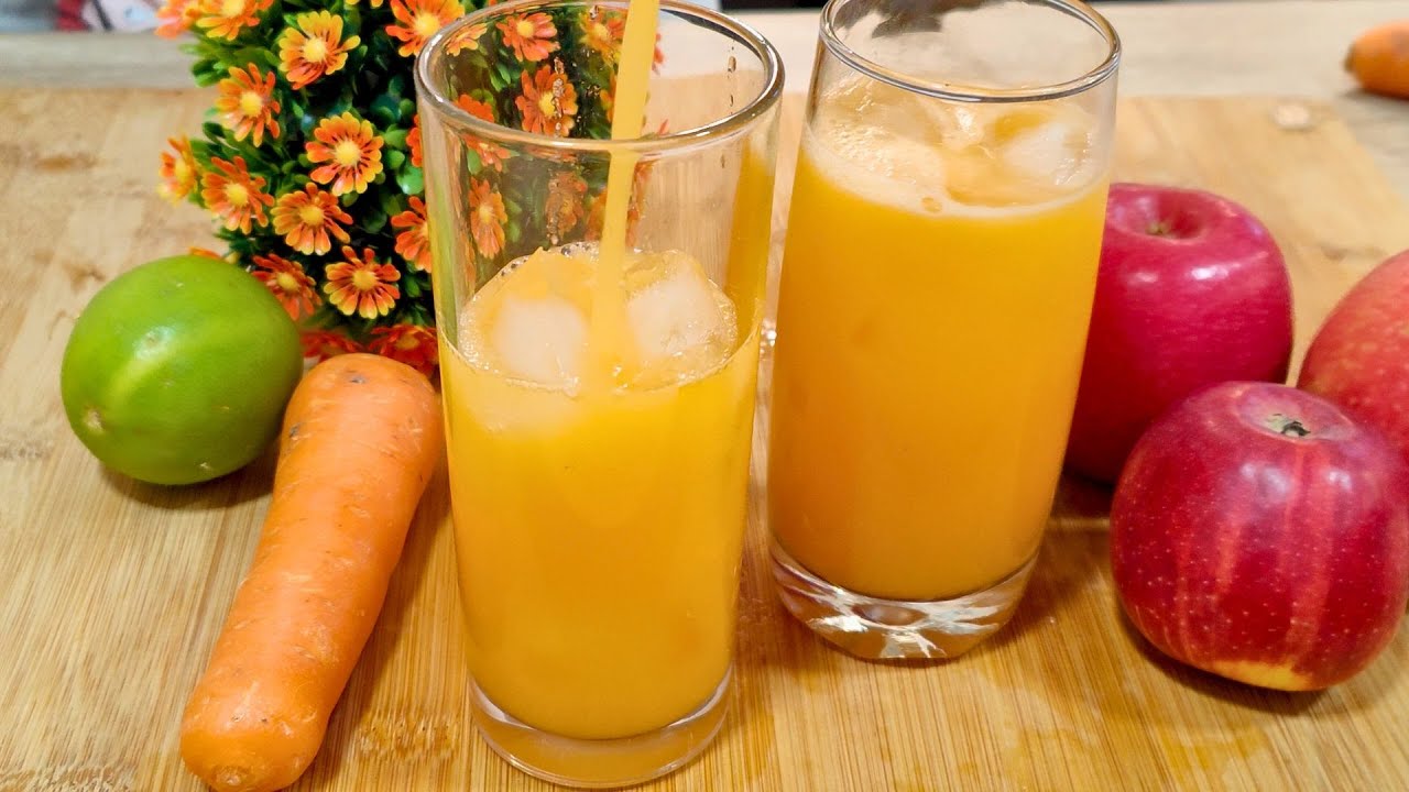 Receita do Suco de Cenoura Maçã e Limão