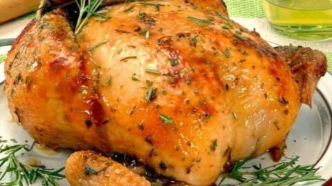 Frango Assado manteiga e com Erva