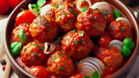 almondegas ao molho de tomate rapido e facil