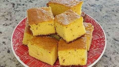 bolo de fubá com erva doce e coco