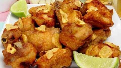 frango a passarinho frito com alho