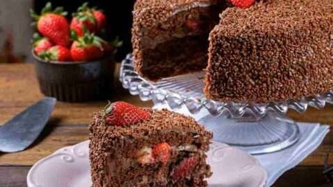 receita de bolo de chocolate húmido