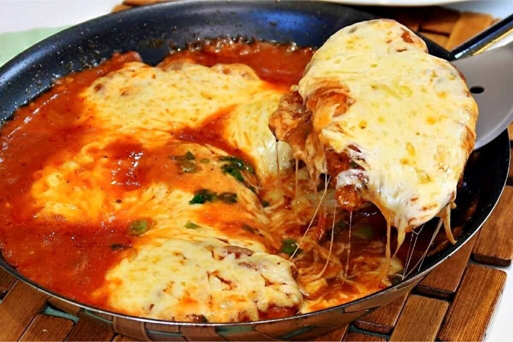 Frango à Parmegiana (Receita de Frigideira)