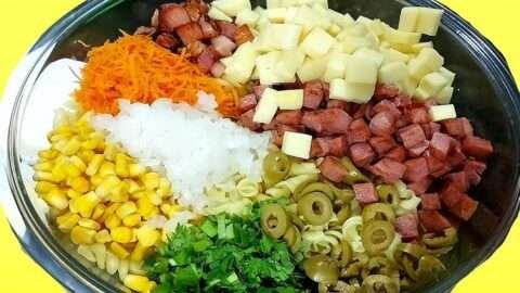 receita de macarronese Cremoso e Refrescante