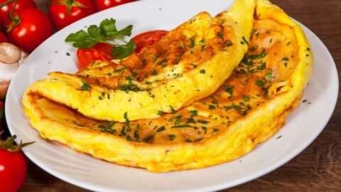 receita de omelete com farinha de trigo e leite