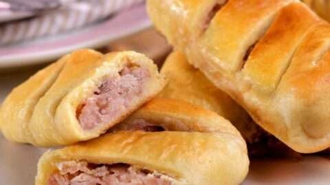 receita de pão caseiro recheado com presunto e queijo