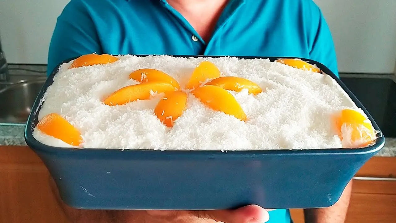 Pavê Simples e Barato de Pêssego