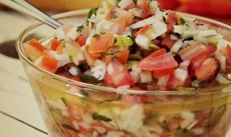 receita de vinagrete para churrasco 30 pessoas