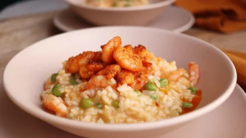 receita risoto de camarão