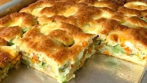torta de legumes no forno sem farinha de trigo
