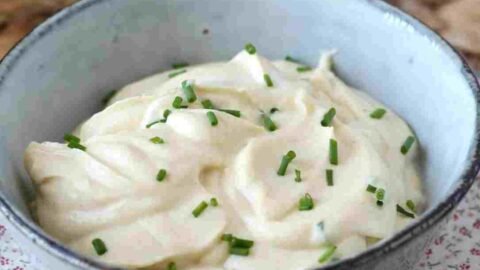 maionese com ovo cozido e iogurte