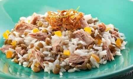 receita de arroz com lentilha e carne moída facil