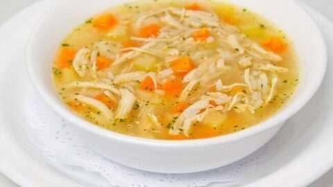 receita de canja de galinha com arroz cozido