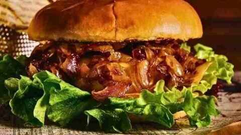receita de cebola caramelizada para hambúrguer