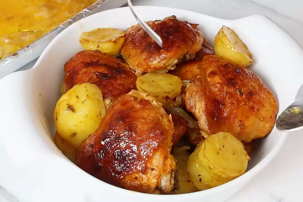 Frango Assado com Batatas