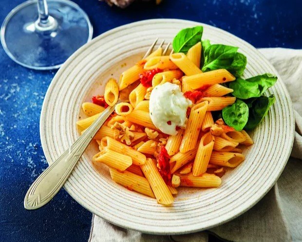 Massa com Pesto e Tomate Seco