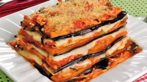 Receita Fit de Lasanha Saudável com Berinjela
