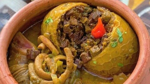 buchada de bode tradicional com miudos