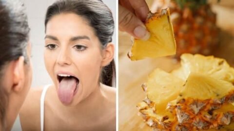 comendo abacaxi antes de encontrar ela