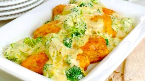 frango ao molho branco com brócolis