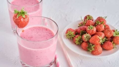 milk shake receita morango