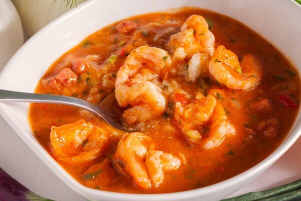 Peixe Ensopado com Camarão e Leite de Coco