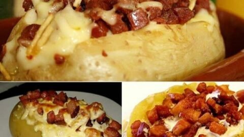 receita de batata recheada com bacon e queijo