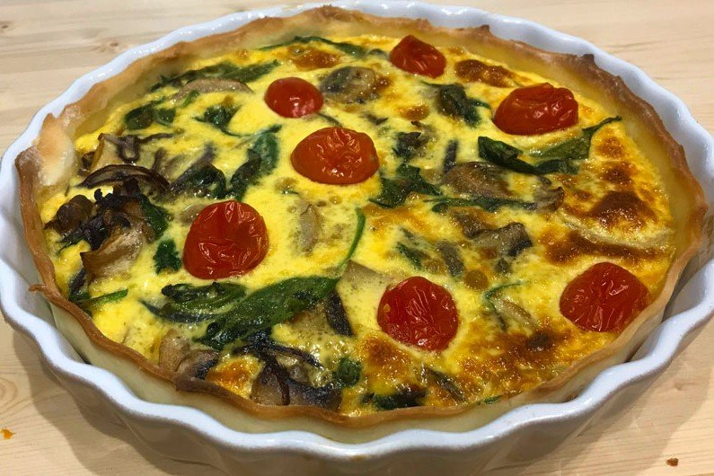Quiche de Legumes e Cogumelos