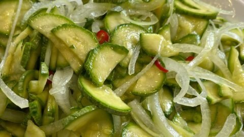 salada de abobrinha cozida