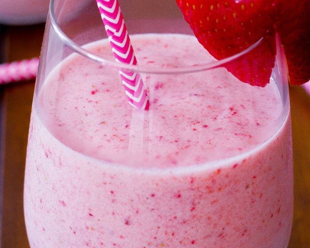 Smoothie de Morango com Whey