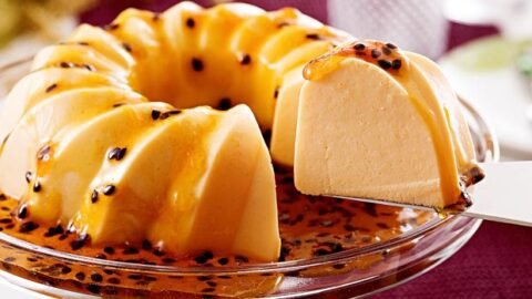Sobremesa de Maracujá Pudim Gelado Simples e Delicioso