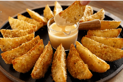 batata assada no forno com alho e queijo