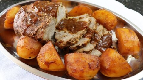 lagarto na panela de pressão com batata