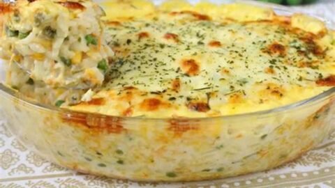 receita de arroz de forno cremoso