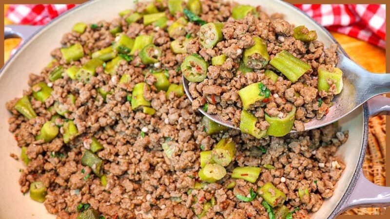 Receita de Quiabo com Carne Moída: Prato Rápido e Suculento 4.7 (40)