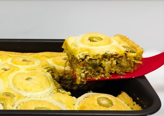 Torta de Repolho com Sardinha