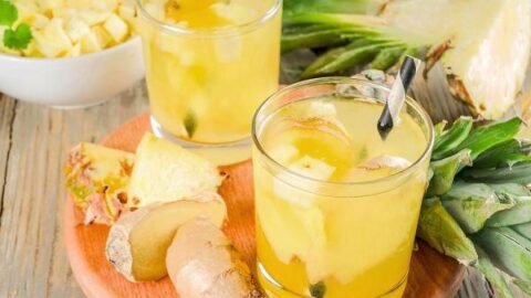 suco de abacaxi com gengibre