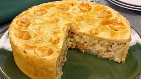 torta de bacalhau com palmito