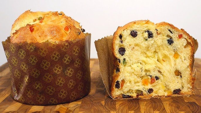 Panetone caseiro com frutas cristalizadas