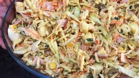 receita de salpicao de frango com repolho