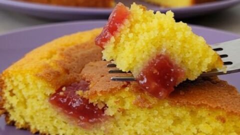 receita de bolo de milho com flocão com goiabada