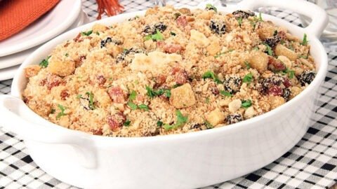 Farofa Natalina Receita Simples com Manteiga e Bacon