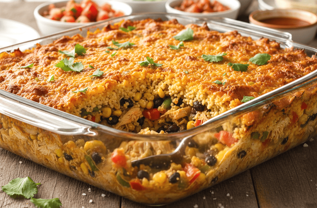 Cuscuz Recheado na Travessa, almoço rápido e completo