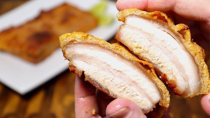 Panceta pururuca na airfryer crocante e dourada